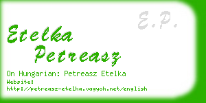 etelka petreasz business card